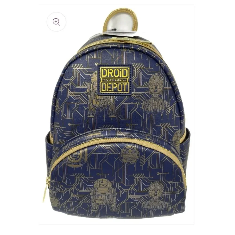 Disney Parks Star Wars Galaxy’s Edge Droid Depot Loungefly Backpack Purse New